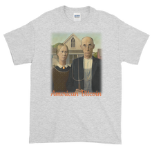 Load image into Gallery viewer, Ash Short Sleeve T-Shirt With American Bitcoin Design
