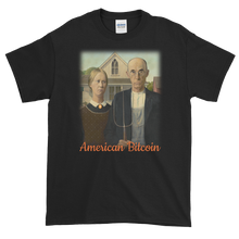 Load image into Gallery viewer, Black Short Sleeve T-Shirt With American Bitcoin Design