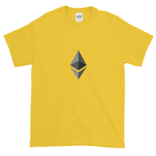 Load image into Gallery viewer, Yellow Short Sleeve T-Shirt With Black and Grey Ethereum Diamond