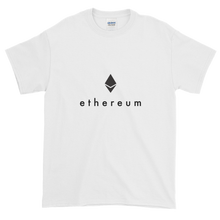 Load image into Gallery viewer, White Short Sleeve T-Shirt With Black Ethereum Logo