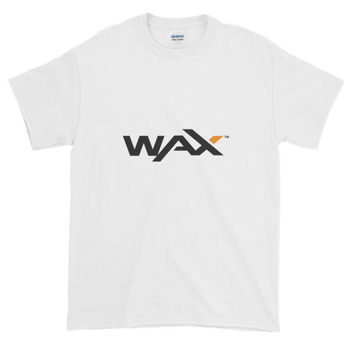 White Short Sleeve T-Shirt With Grey and Orange WAX Logo