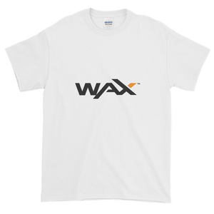 White Short Sleeve T-Shirt With Grey and Orange WAX Logo