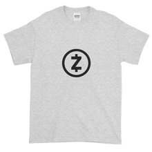 Load image into Gallery viewer, Ash Short Sleeve T Shirt With Black Z-Cash Logo
