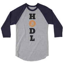 Load image into Gallery viewer, Bitcoin HODL Baseball T Shirt | Bitcoin T Shirts | Krypto Threadz
