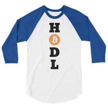Load image into Gallery viewer, Bitcoin HODL Baseball T Shirt | Bitcoin T Shirts | Krypto Threadz