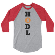 Load image into Gallery viewer, Bitcoin HODL Baseball T Shirt | Bitcoin T Shirts | Krypto Threadz