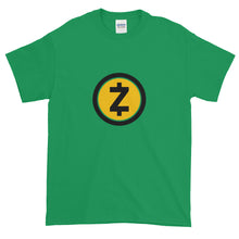 Load image into Gallery viewer, Green Short Sleeve T Shirt With Yellow and Black ZCash Logo