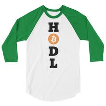 Load image into Gallery viewer, Bitcoin HODL Baseball T Shirt | Bitcoin T Shirts | Krypto Threadz