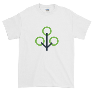 White Short Sleeve T-Shirt With Green and Grey Zcash Sapling Logo
