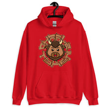 Load image into Gallery viewer, Red Hoodie with Charlz Token logo from Graffiti Consortium