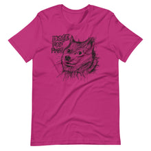 Load image into Gallery viewer, Berry Short Sleeve T-Shirt With Dogecoin Dog in Scribble Art