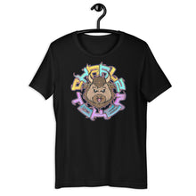 Load image into Gallery viewer, Black Short Sleeve T-Shirt with Charlz Token design by Graffiti Consortium