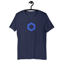 Load image into Gallery viewer, Navy Blue Short Sleeve Chainlink T-Shirt With Blue Chainlink Logo on Front