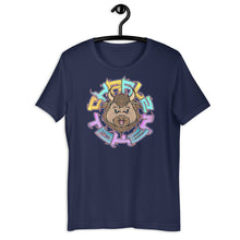 Load image into Gallery viewer, Navy Blue Short Sleeve T-Shirt with Charlz Token design by Graffiti Consortium