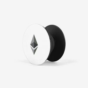 Black Ethereum Popsockets With Black and Grey Ethereum Logo Side View