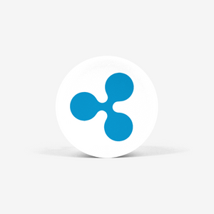 White Ripple Popsocket With Blue Ripple Logo Front View