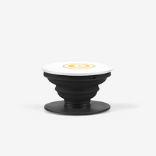 Load image into Gallery viewer, Black Bitcoin Popsocket With White And Orange Bitcoin Logo Side View