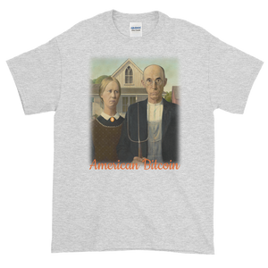 Ash Short Sleeve T-Shirt With American Bitcoin Design