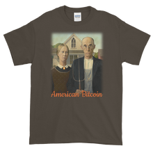 Load image into Gallery viewer, Olive Short Sleeve T-Shirt With American Bitcoin Design