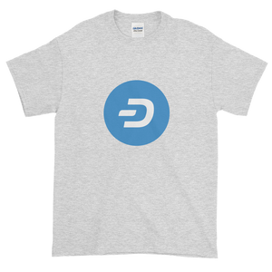 Ash Short Sleeve T-Shirt With Blue and White Dash Logo