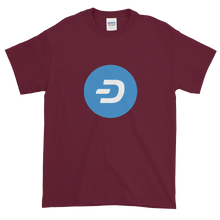Load image into Gallery viewer, Maroon Short Sleeve T-Shirt With Blue and White Dash Logo