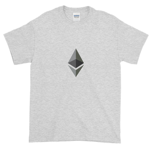 Ash Short Sleeve T-Shirt With Black and Grey Ethereum Diamond