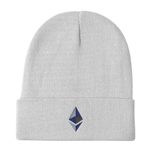 Load image into Gallery viewer, Black Beanie With Embroidered Ethereum Diamond Logo