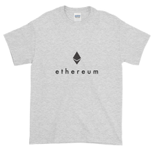 Load image into Gallery viewer, Ash Short Sleeve T-Shirt With Black Ethereum Logo