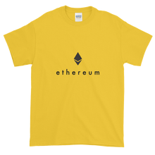 Load image into Gallery viewer, Yellow Short Sleeve T-Shirt With Black Ethereum Logo