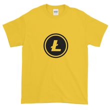 Load image into Gallery viewer, Yellow Short Sleeve T-Shirt With Black Litecoin Logo