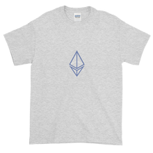 Load image into Gallery viewer, Ash Short Sleeve T-Shirt With Blue Ethereum Frame Diamond