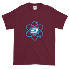 Load image into Gallery viewer, Maroon Short Sleeve T-Shirt With Blue and White Dash Logo