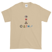 Load image into Gallery viewer, Sand Short Sleeve T-Shirt With Crypto Emoji Joke Logo