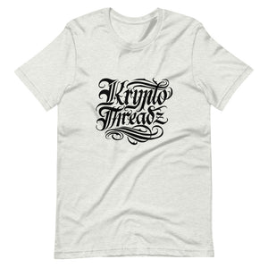 Ash Short Sleeve T-Shirt With Black Krypto Threadz Logo