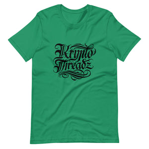 Green Short Sleeve T-Shirt With Black Krypto Threadz Logo