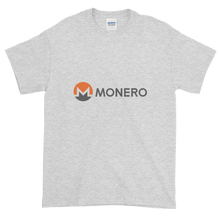 Load image into Gallery viewer, Ash Short Sleeve T-Shirt With White, Orange, And Grey Monero Logo