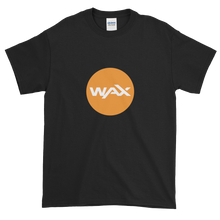 Load image into Gallery viewer, Black Short Sleeve T-Shirt With Orange and White WAX Logo