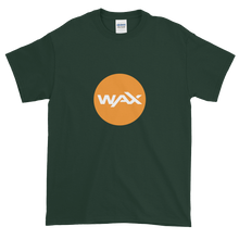 Load image into Gallery viewer, Forest Green Short Sleeve T-Shirt With Orange and White WAX Logo