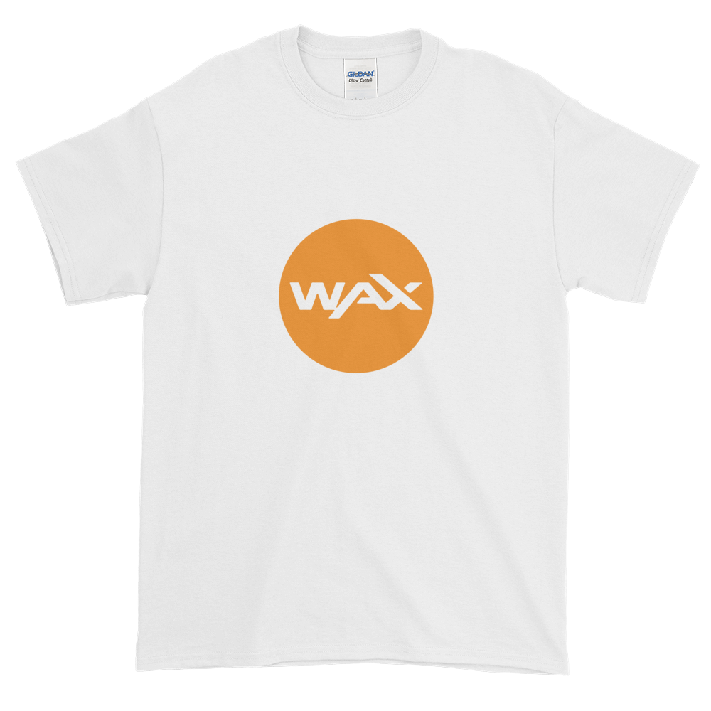 White Short Sleeve T-Shirt With Orange and White WAX Logo