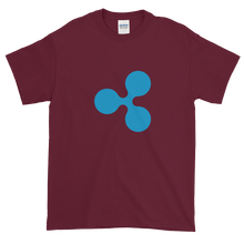 Load image into Gallery viewer, Maroon Short Sleeve T-Shirt With Blue Ripple Logo
