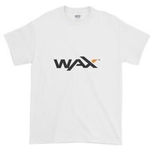 Load image into Gallery viewer, White Short Sleeve T-Shirt With Grey and Orange WAX Logo