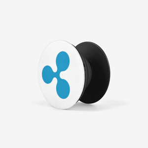 Black Ripple Popsocket With Blue Ripple Logo Side View