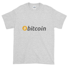 Load image into Gallery viewer, Ash Short Sleeve T-Shirt with White, Orange, and Grey Bitcoin Logo
