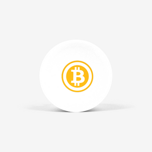 White Bitcoin Popsocket With White And Orange Bitcoin Logo Front View