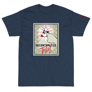 Blue Dusk Short Sleeve T-Shirt with Decentalize This artwork on the front