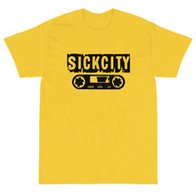 Load image into Gallery viewer, Yellow Short Sleeve T-Shirt with Sick City Cassette Tape Logo On The Front