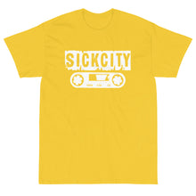 Load image into Gallery viewer, Yellow Short Sleeve T-Shirt With White Sick City Logo On Front