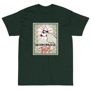 Forest Green Short Sleeve T-Shirt with Decentalize This artwork on the front