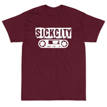 Load image into Gallery viewer, Maroon Short Sleeve T-Shirt With White Sick City Logo On Front