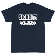 Load image into Gallery viewer, Navy Blue Short Sleeve T-Shirt With White Sick City Logo On Front